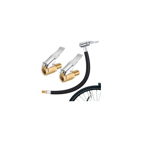 Kit de rallonge de valve pour voiture, comprenant 2 adaptateurs, un raccord rapide et un tuyau de 24 cm pour gonfleur de pneus ( (1/5)