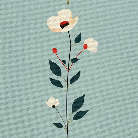 Tela decorativa para exteriores Oxford - Motiv Blumen I DX5120 (1/5)