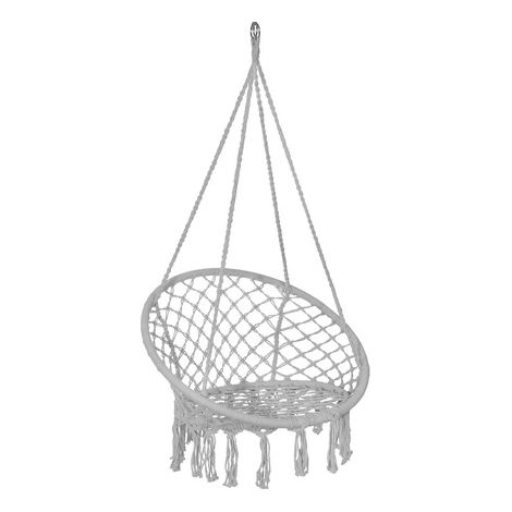 SPRINGOS Columpio nido con flecos Columpio de macramé Diseño Columpio de jardín