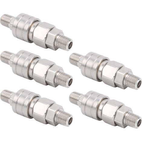 SM20+PM20 Selbstsichernde Schnellkupplung für Druckluft, 2-teiliges Set für Druckluftschläuche, Stecker und Buchse, Industrie-Sanitärzubehör (1/5)