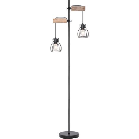 Globo - stehlampe - Mina - schwarz - metall - E27 - 15326-2SN (1/4)