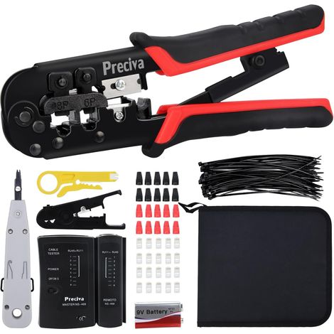 97-in-1 Network Cable Tester, Network Tool Set, Wire Crimping Pliers RJ45/11/12 Network Tools, Network Repair/Computer Maintenance/LAN Cable Tester (1/5)