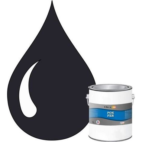 Peinture Fer Antirouille – Métal Extérieur Intérieur, Satinée, Protection Rouille - 1L - RAL 5008 - Bleu gris