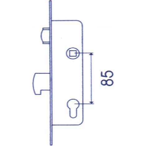 SERRATURA INCASSO MET INOX POMELLO