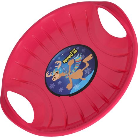 KOTARBAU® Luge - PVC - 60 cm - Luge Enfant - Rose - Sled - Poignées Ergonomiques - et Adulte - Traineau à Neige - Résistant - Facile à Transporter (1/5)