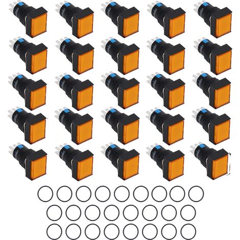 Bouton poussoir momentané autobloquant, commutateur de commande industrielle sécurisé AC 0-240V (1/5)