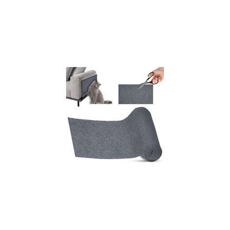 Griffoir Chat Canapé, Protection canape Chat Tapis, Griffoir pour, Facile à Couper, Meubles, Murs, Sisal et Moquette, DIY Protege Canape Griffe 100X30cm Gris foncé