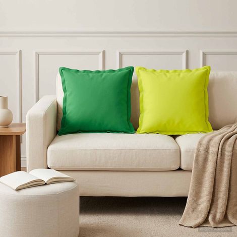 Housse de coussin 2 pc HOUTEN Vert vif. 35 x 35 cm Polyester (1/5)
