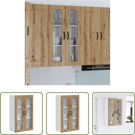 vidaXL Küchenmöbel - Küchenwandschrank Artisan-Eiche 60 x 31 x 100 cm Holzwerkstoff (1/5)