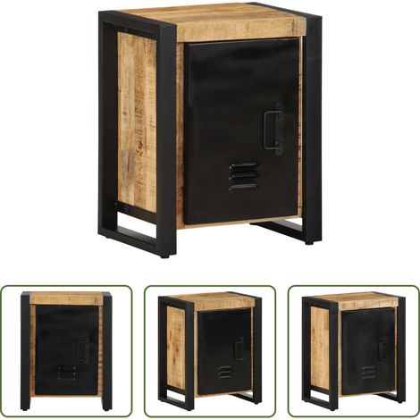 Bois de manguier - Table de chevet 40x30x51 cm bois massif de manguier brut (1/5)