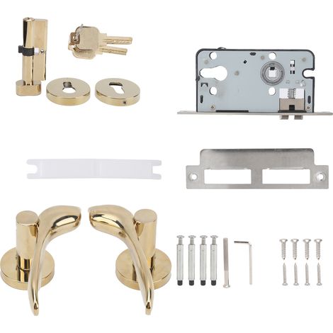 Kit de sécurité antivol pour porte de chambre à coucher, verrou magnétique silencieux en alliage de zinc, pour la maison et la chambre. (1/5)