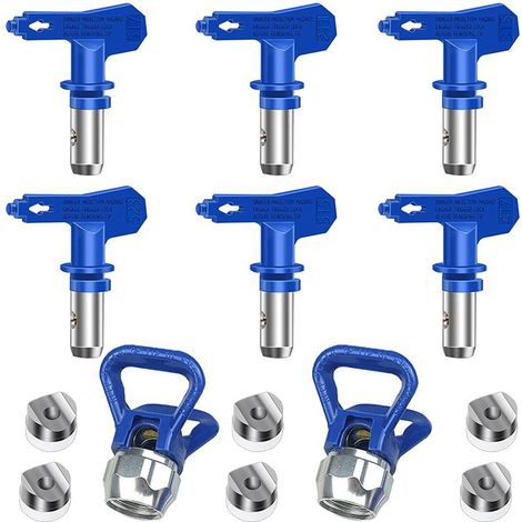 Buse de pulvérisation airless réversible, double protection de buse, accessoires de buse airless pour pistolets à peinture haute pression (types 211, 315, 417, 517, 515, 523).