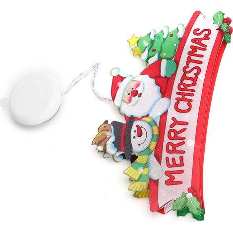 Guirlande lumineuse LED à ventouses pour décorations de Noël, idéale pour les fenêtres et les magasins. (1/5)