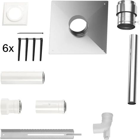 Bosch Accesorio de escape FC-Set60-C93x Kit básico C93x, d:60/100mm, acero inoxidable, 7738112780