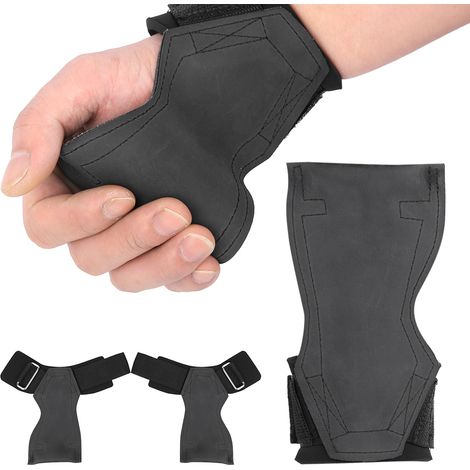 Gants de musculation antidérapants en caoutchouc pour tractions, barres d'haltères et haltères (L) (1/5)