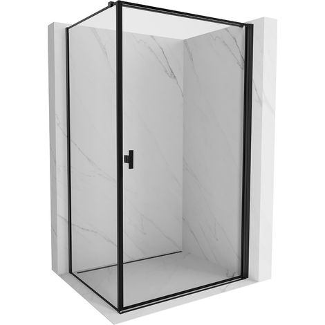 Mexen Mist-B Duschkabine rechts aufschlagend 70 x 75 cm, schwarzer Rahmen, schwarz - 8A2T-070-075-70-70-P (1/5)