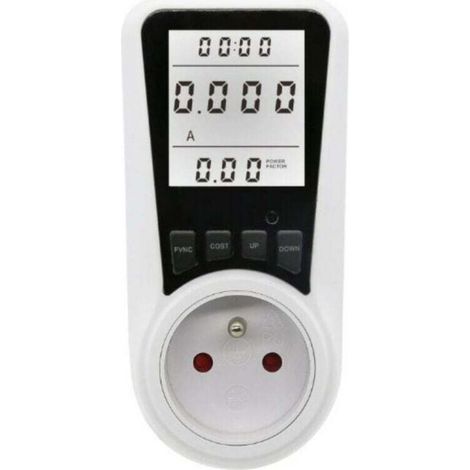 Compteur d'Énergie Numérique AC 230V Wattmètre Analyseur de Puissance Électrique Kwh avec Écran LCD (1/4)