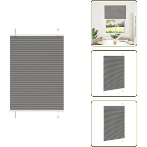 Plissee Anthrazit 95x150 cm Stoffbreite 94,4 cm Polyester - Plissee - Plissees - Faltrollo - Jalousie (1/5)