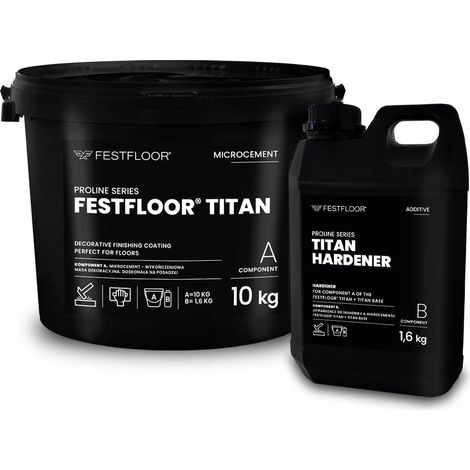 FESTFLOOR TITAN 10 KG + 1,6 KG - HARTMIKROZEMENT TT3500-N