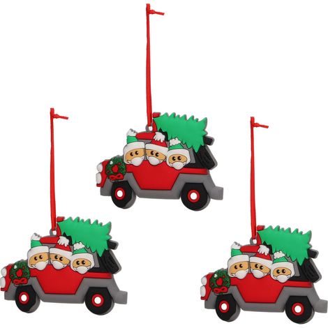 Lot de 3 pendentifs en PVC pour sapin de Noël, décorations suspendues X2171