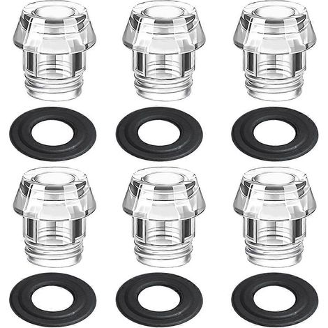 Lot de 6 boutons de rechange pour percolateurs à café, comprenant le dessus et la rondelle, ainsi que les filtres pour cafetières de rechange. (1/5)