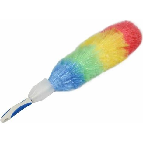 Plumeau à poussière - Avec bonne poignée et étui de protection - Plumeau antistatique et flexible pour nettoyer la poussière sur le plafond et ventilateur en hauteur (1/2)