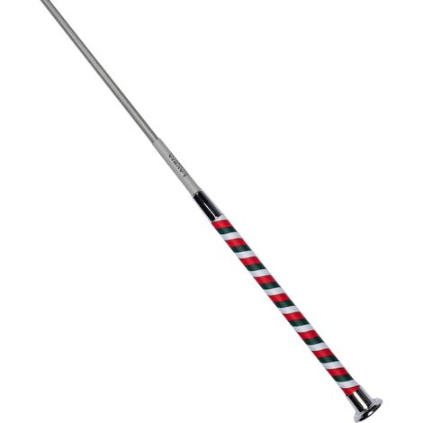100 cm, bianco bandiera italiana: Fouet d'équitation modèle Livigno avec poignée tricolore (1/4)