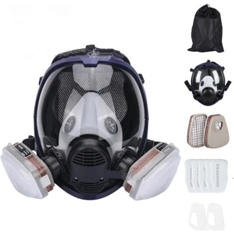 Full-face respirator with filters, reusable dust mask for paint spraying, ideal for polishing, welding and painting--DTEKGAZ (1/5)