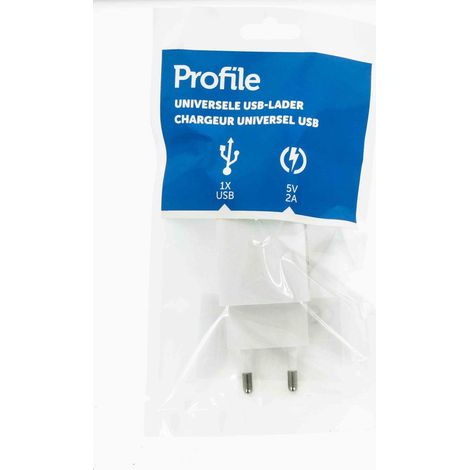 USB-A 5V 2A Ladegerät Weiß - Profil