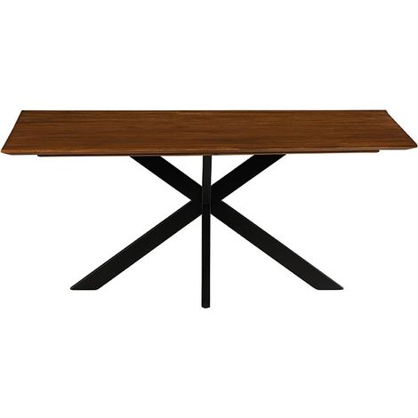 Table rectangulaire pied central en teck massif 180cm COPLEY Casita (1/4)