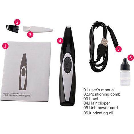 Machine de toilettage électrique professionnelle pour chiens et chats, pour les pattes, les oreilles, le visage et l'arrière-train, pour les soins courants des animaux de compagnie.-AquaForge (1/4)