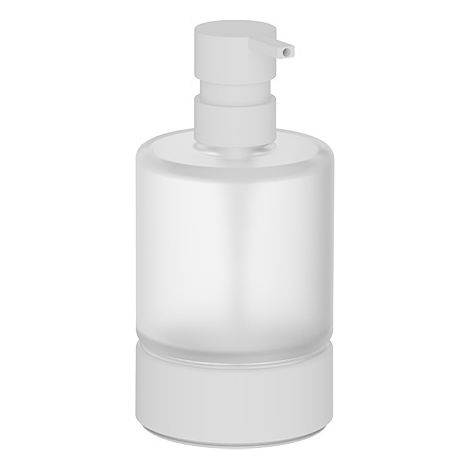 Inda - Dispenser sapone da appoggio Mito bianco opaco/vetro