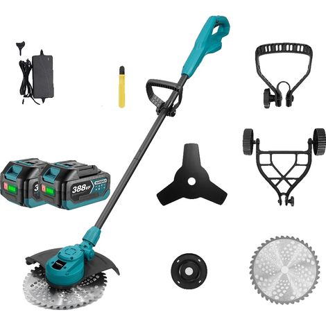 Cortacésped inalámbrico, longitud ajustable, 2 baterías (1/2)