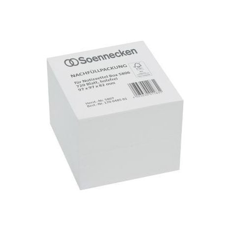 Soennecken Zettelboxeinlage 5807 97x97x82mm weiß 720 Bl./Pack. (1/3)