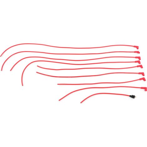 Jeu de Fils de Bougie 8mm Rouge Universel avec Accessoires, Performance Stable, Kit d'Allumage 4041R pour Véhicules (1/5)