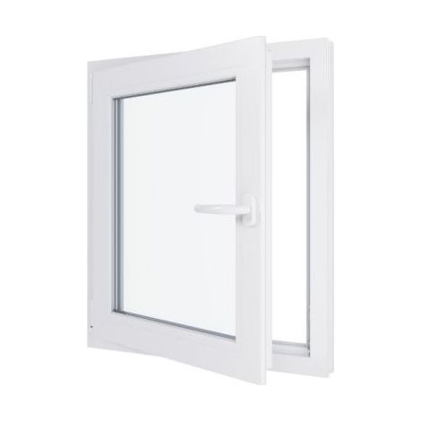 Finestra in PVC - Triplo vetro - Bianco - 700 mmx800 mm cm