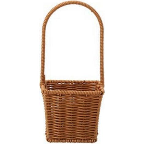 Handgefertigter Rattan-Korb mit Griff, ideal für Blumenarrangements, Trockenblumen, Grünpflanzen, dekorative Aufbewahrung aus Weide, Modell D.