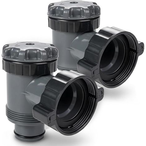 Vanne d'arrêt 38 mm compatible avec les piscines et Coleman – lot de 2 – vanne à guillotine – raccord de piscine – pièce de rechan (1/5)
