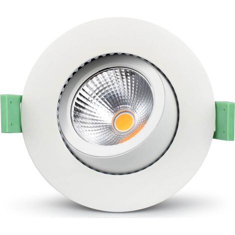 Spot LED encastré, 3000K, 600lm, IP65, finition blanche, pour l'éclairage d'accentuation des plafonds, jardins, façades ou espaces extérieurs.-AquaForge (1/5)