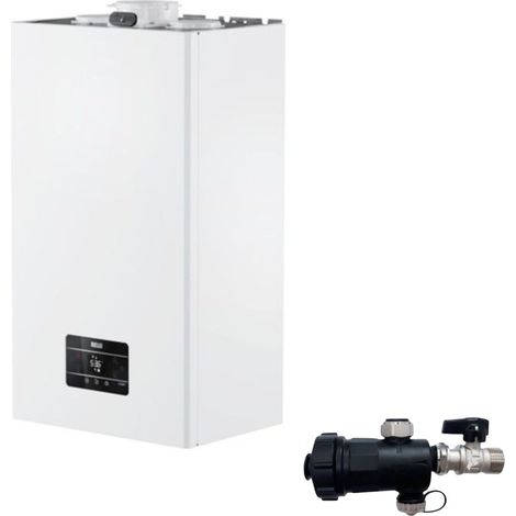 Riello Caldaia a Condensazione Start 25 Kis 20 kW Gpl Completa Di Kit Fumi e Defangatore Omaggio  KIT COASSIALE