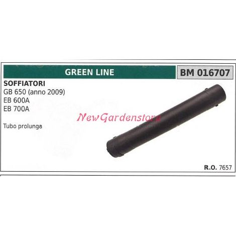 Tubo de prolongación del soplador GB 650 600A 700A GREENLINE 016707