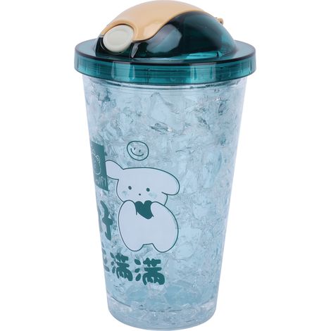 Gobelet isotherme portable original avec paille pour enfants, idéal pour l'été. (1/5)