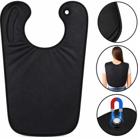 Collar magnético impermeable negro para peluquería, ideal para cortes de pelo. (1/5)