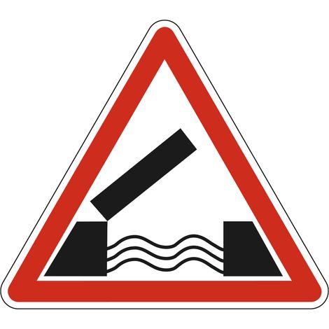 Panneau de signalisation danger - Pont mobile - Triangulaire - Gamme Ecolign - Classe 1 - 700mm (1/5)