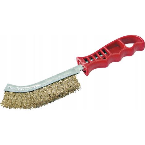 Spazzola metallica Mega 32004 filo ottone manico ergonomico