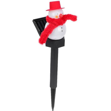1 lampe de jardin en forme de bonhomme de neige (1/3)