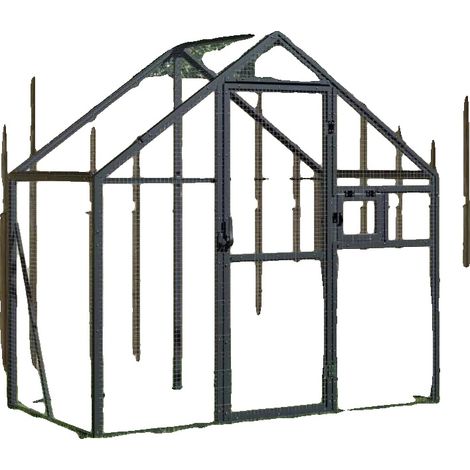Aviario, diseño fácil de limpiar, construcción duradera, color antracita. (1/2)