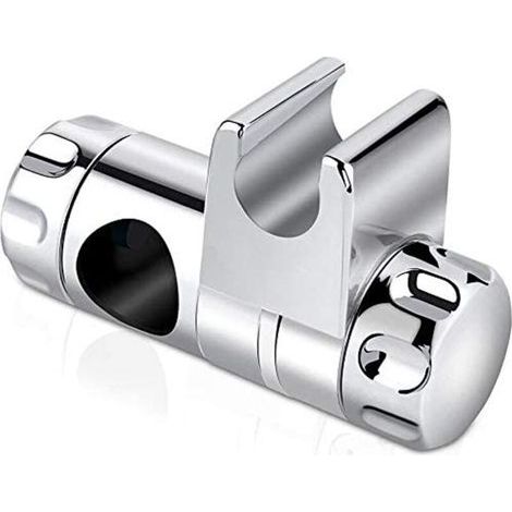 Support douchette, rusee Barre murale Barre de douche réglable Support pour douchette encoche Grade plastique ABS chrome terminé, 18–25 mm Diamètre extérieur Slide Bar douche Pince 105mm