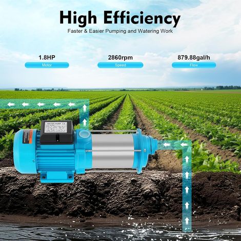 Pompe centrifuge 1300W, pressostat, commande 9,8bar, installation d'eau pour renforcement de tuyauterie, alimentation en eau (1/5)