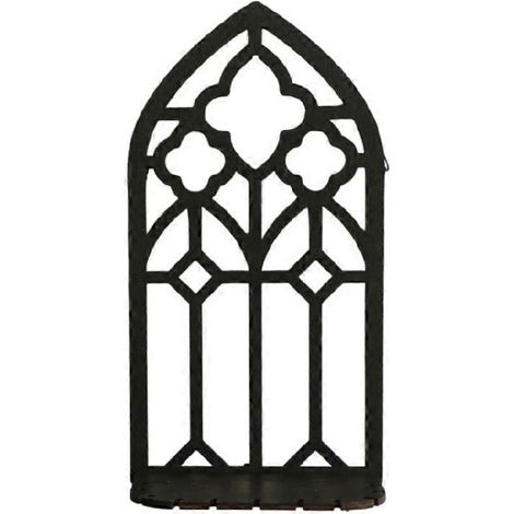 Étagère flottante noire en bois creux, fixation murale, pour présentoir à cristaux et décorations végétales (1/5)